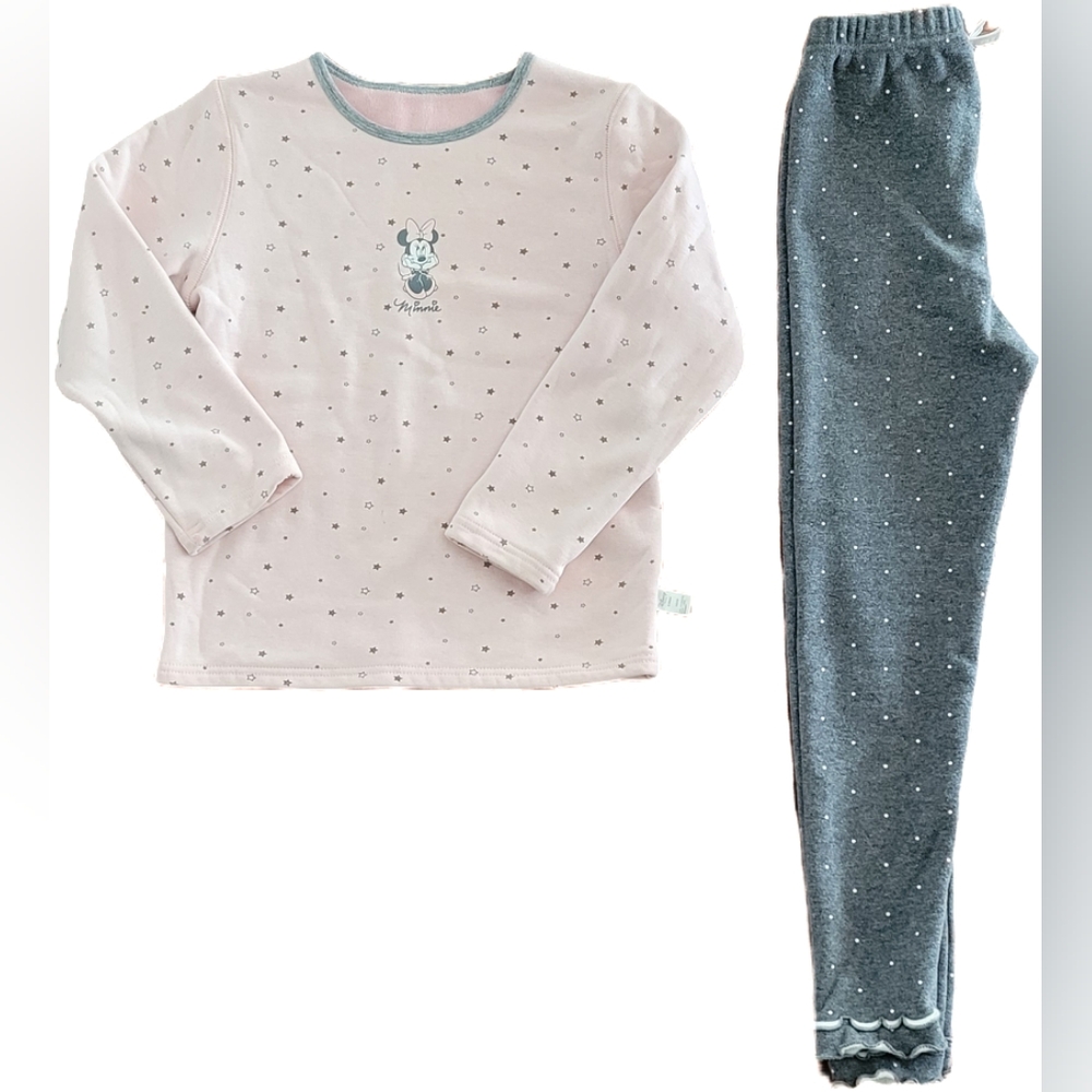 Disney Baby Minnie Mouse Fleece Long Sleeves Pullover and Pants Set - EUC
